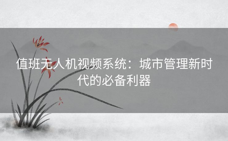 值班无人机视频系统：城市管理新时代的必备利器