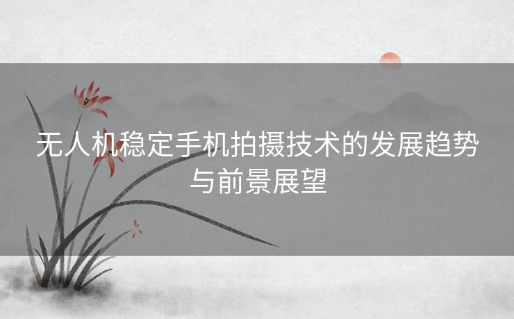 无人机稳定手机拍摄技术的发展趋势与前景展望