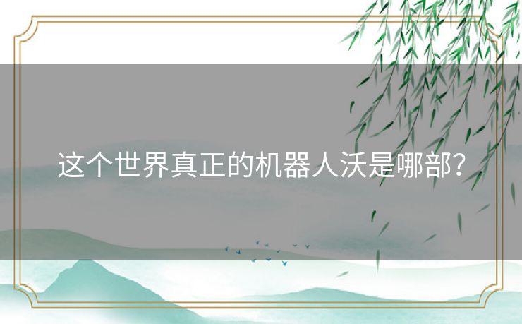 这个世界真正的机器人沃是哪部？