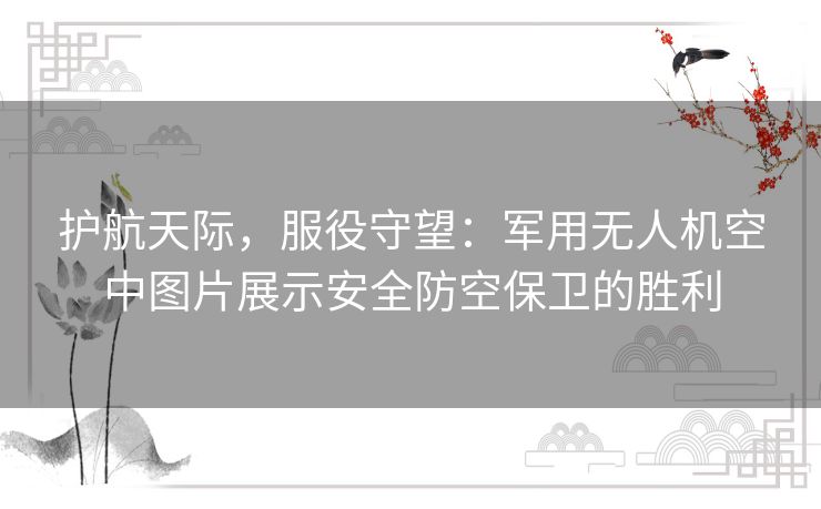 护航天际，服役守望：军用无人机空中图片展示安全防空保卫的胜利