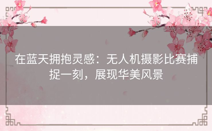 在蓝天拥抱灵感：无人机摄影比赛捕捉一刻，展现华美风景
