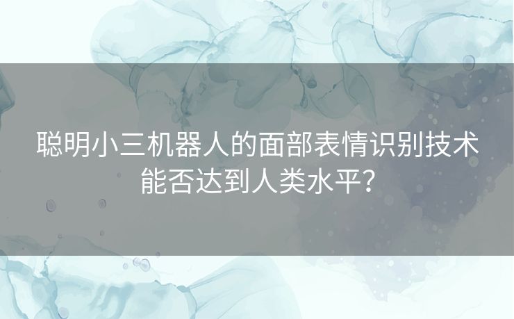 聪明小三机器人的面部表情识别技术能否达到人类水平？