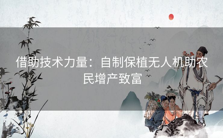借助技术力量：自制保植无人机助农民增产致富