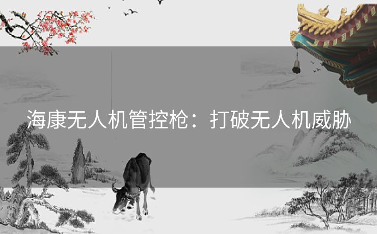 海康无人机管控枪：打破无人机威胁