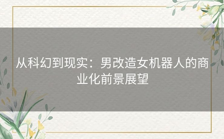从科幻到现实：男改造女机器人的商业化前景展望