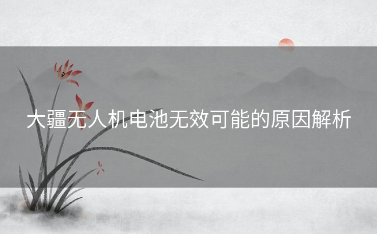 大疆无人机电池无效可能的原因解析