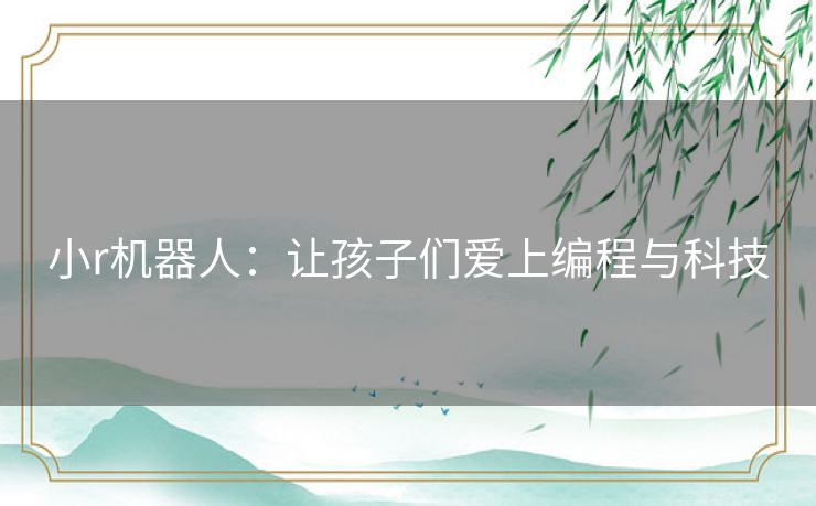 小r机器人：让孩子们爱上编程与科技