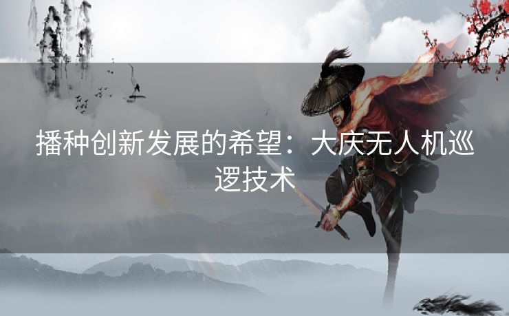 播种创新发展的希望：大庆无人机巡逻技术