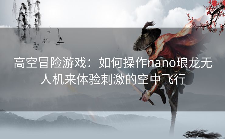 高空冒险游戏：如何操作nano琅龙无人机来体验刺激的空中飞行