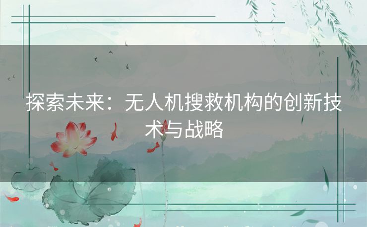 探索未来：无人机搜救机构的创新技术与战略