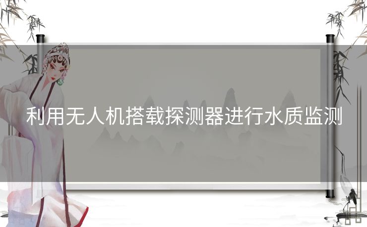 利用无人机搭载探测器进行水质监测