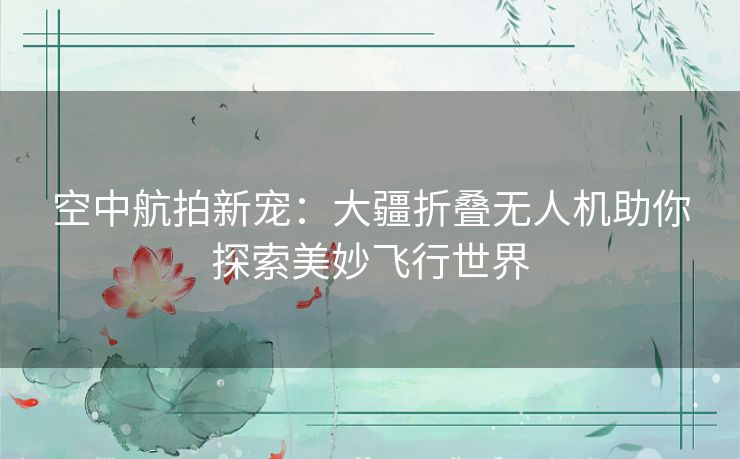空中航拍新宠：大疆折叠无人机助你探索美妙飞行世界