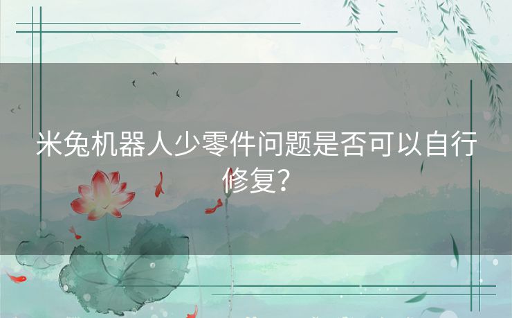米兔机器人少零件问题是否可以自行修复？