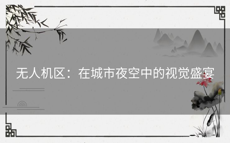 无人机区：在城市夜空中的视觉盛宴
