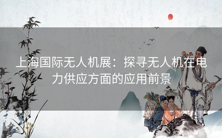 上海国际无人机展：探寻无人机在电力供应方面的应用前景