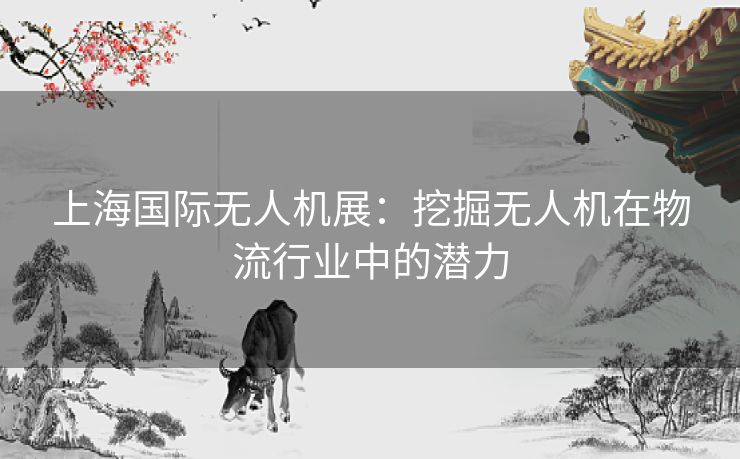 上海国际无人机展：挖掘无人机在物流行业中的潜力