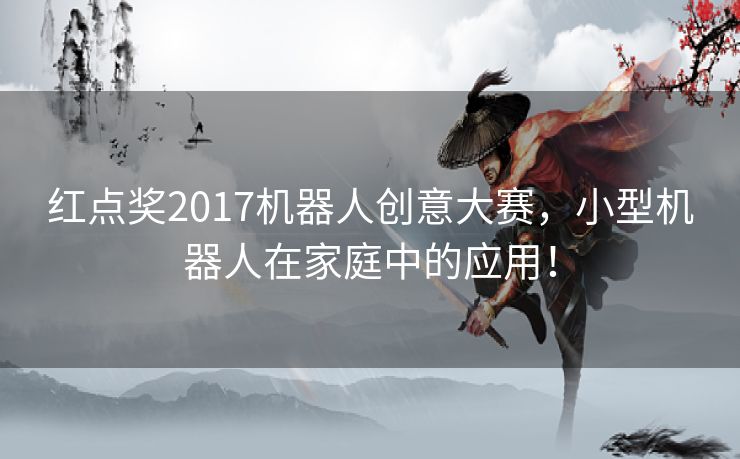 红点奖2017机器人创意大赛，小型机器人在家庭中的应用！