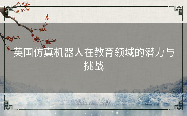 英国仿真机器人在教育领域的潜力与挑战