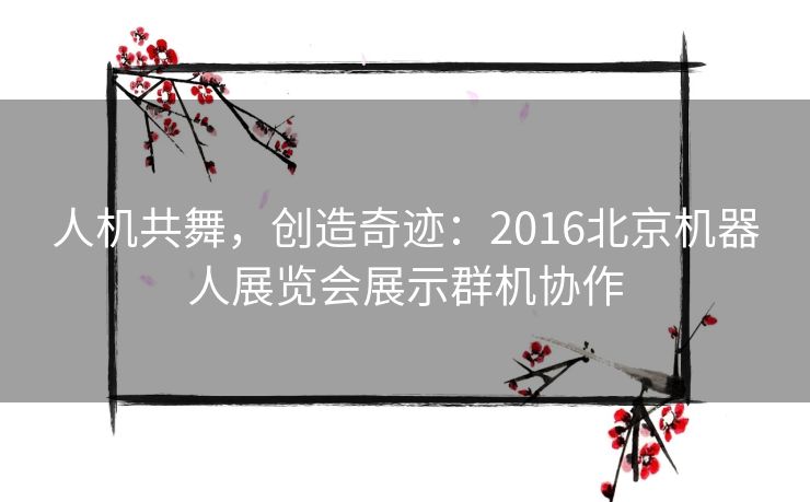 人机共舞，创造奇迹：2016北京机器人展览会展示群机协作