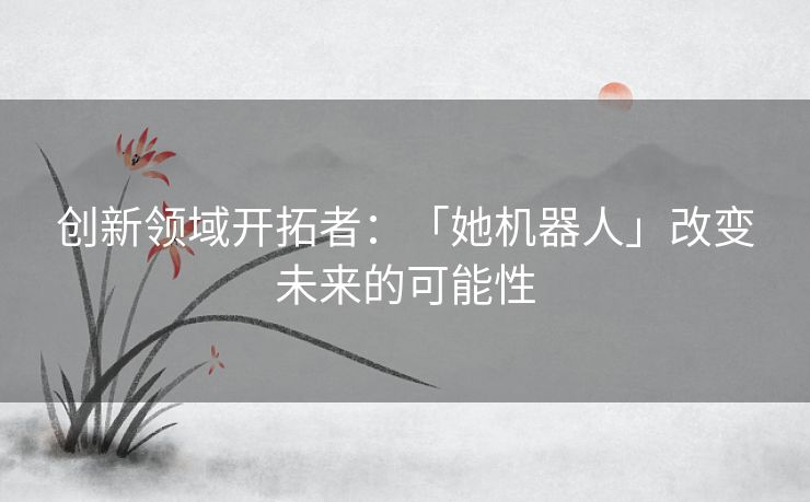 创新领域开拓者：「她机器人」改变未来的可能性