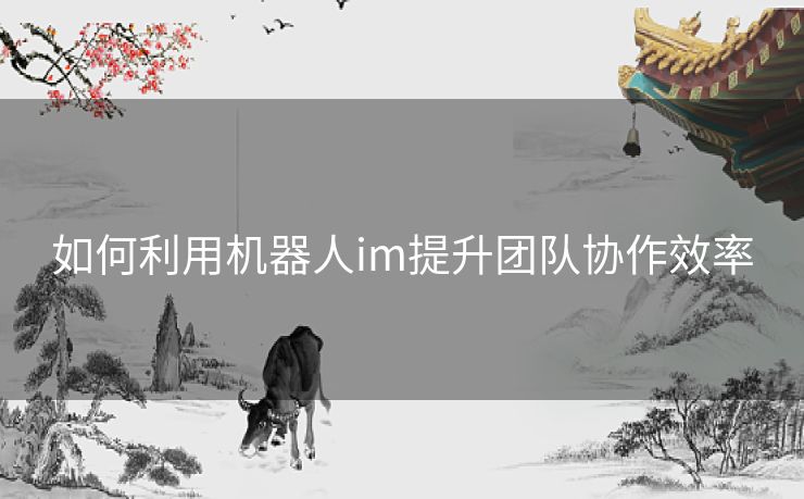 如何利用机器人im提升团队协作效率