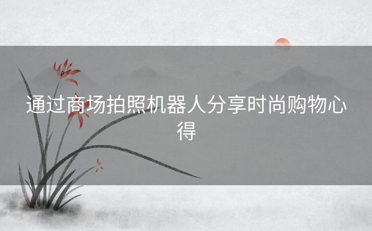 通过商场拍照机器人分享时尚购物心得