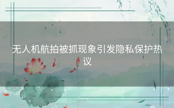 无人机航拍被抓现象引发隐私保护热议