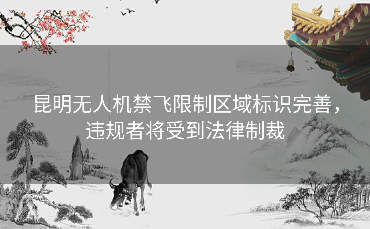 昆明无人机禁飞限制区域标识完善，违规者将受到法律制裁