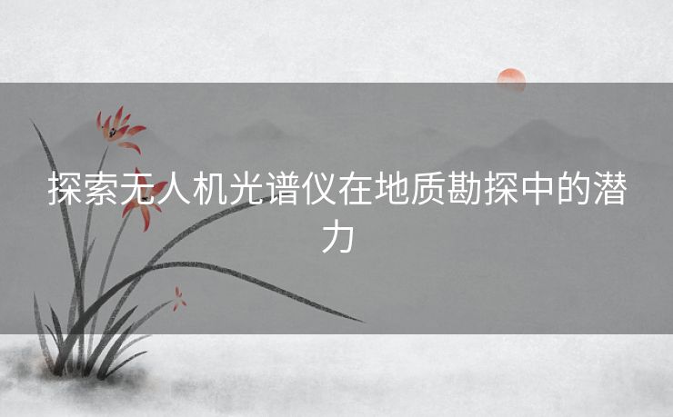 探索无人机光谱仪在地质勘探中的潜力