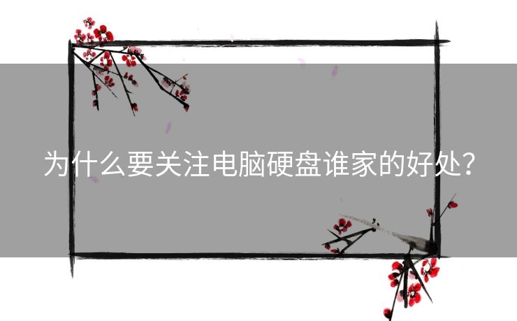 为什么要关注电脑硬盘谁家的好处？