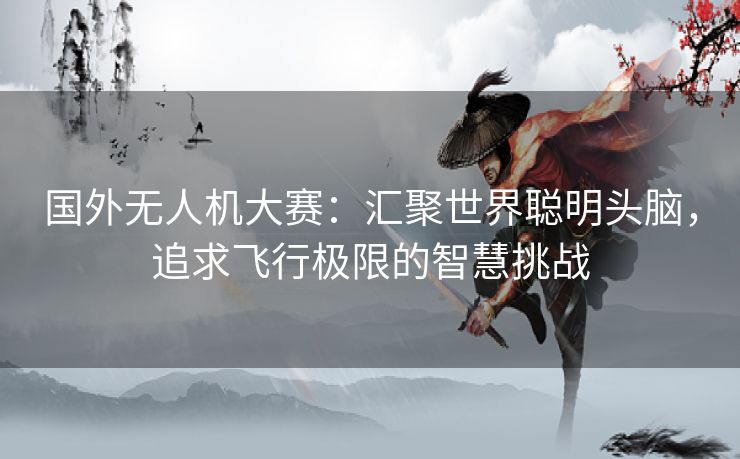 国外无人机大赛：汇聚世界聪明头脑，追求飞行极限的智慧挑战