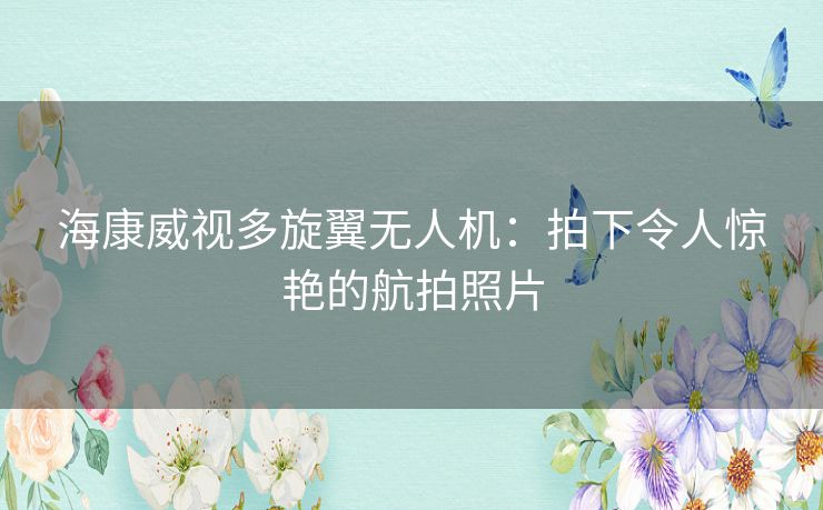 海康威视多旋翼无人机：拍下令人惊艳的航拍照片