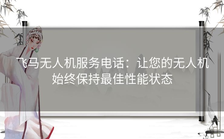 飞马无人机服务电话：让您的无人机始终保持最佳性能状态