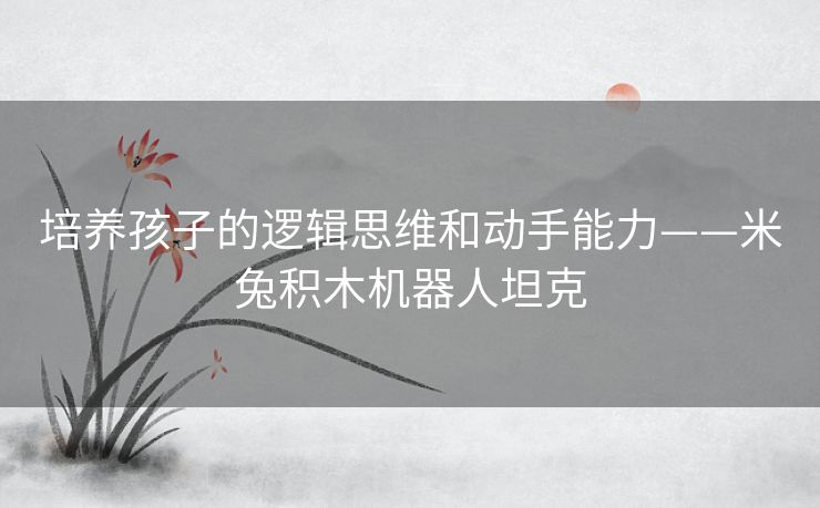 培养孩子的逻辑思维和动手能力——米兔积木机器人坦克