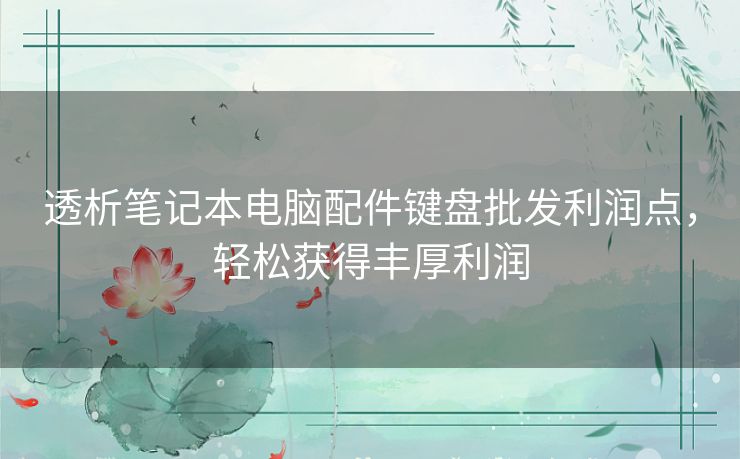 透析笔记本电脑配件键盘批发利润点，轻松获得丰厚利润
