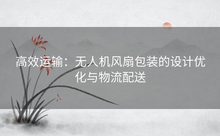 高效运输：无人机风扇包装的设计优化与物流配送