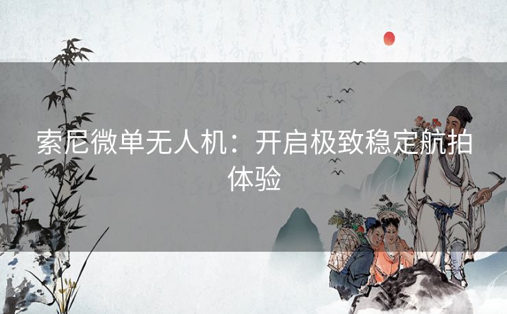 索尼微单无人机：开启极致稳定航拍体验