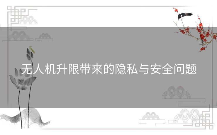 无人机升限带来的隐私与安全问题