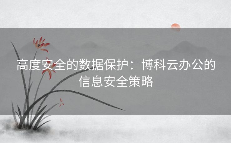 高度安全的数据保护：博科云办公的信息安全策略