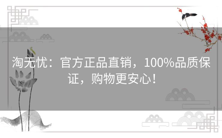 淘无忧：官方正品直销，100%品质保证，购物更安心！