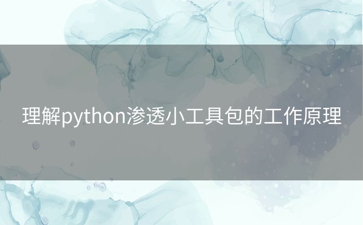理解python渗透小工具包的工作原理